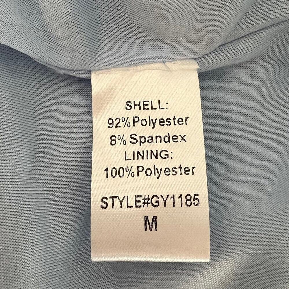 Do + Be Womens Special Occasion One Shoulder Ruffled Dress Size M Sky Blue New - Picture 9 of 10